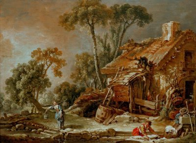 Landscape with Farmhouse by François Boucher
